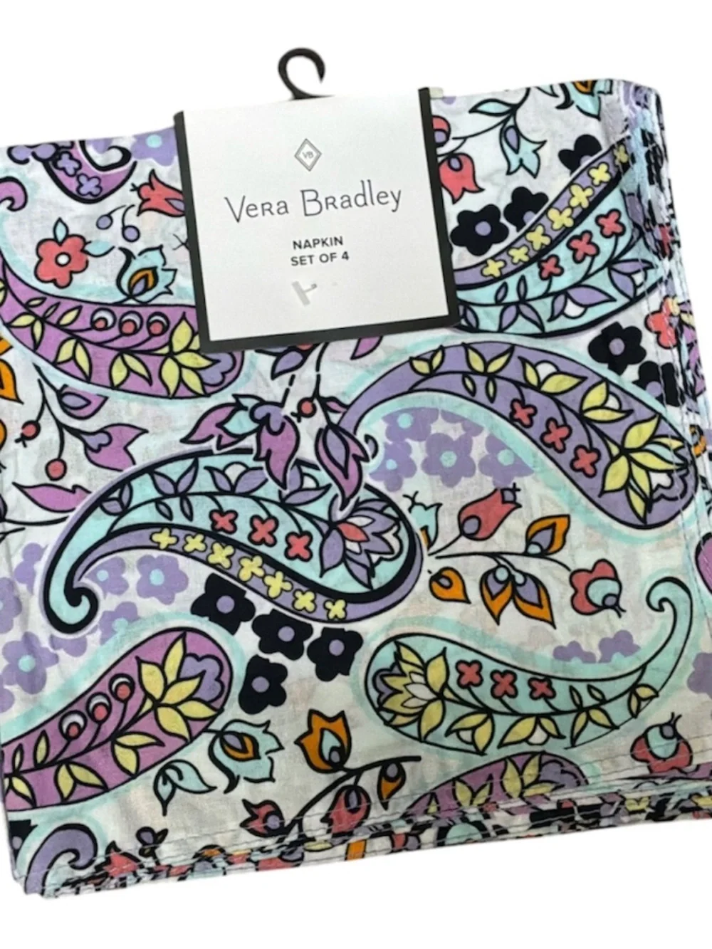 VERA BRADLEY Maddalena Paisley Placemat, Napkins, Dish Towels Set